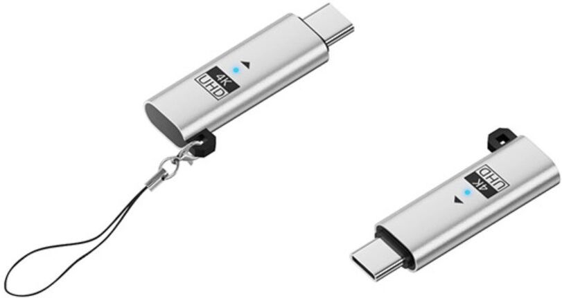 INF DP Spritzgegossener USB-C Virtual-EDID Dummy-Stecker – 4K/60Hz HDR Plug-and-Play Laptop-Wake mit LED-Anzeige