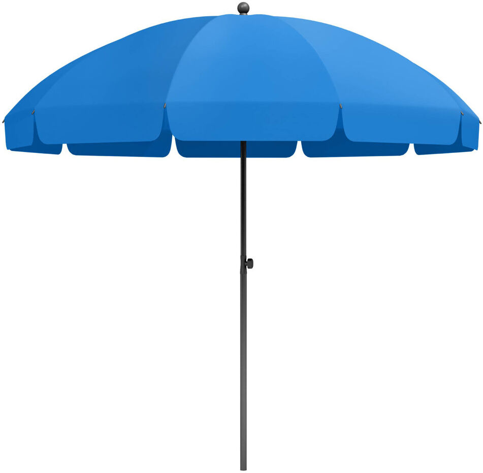 17 Stories Tilt Balcony Parasol with Manual Lift Blue 225cm H x 220cm W x 220cm D