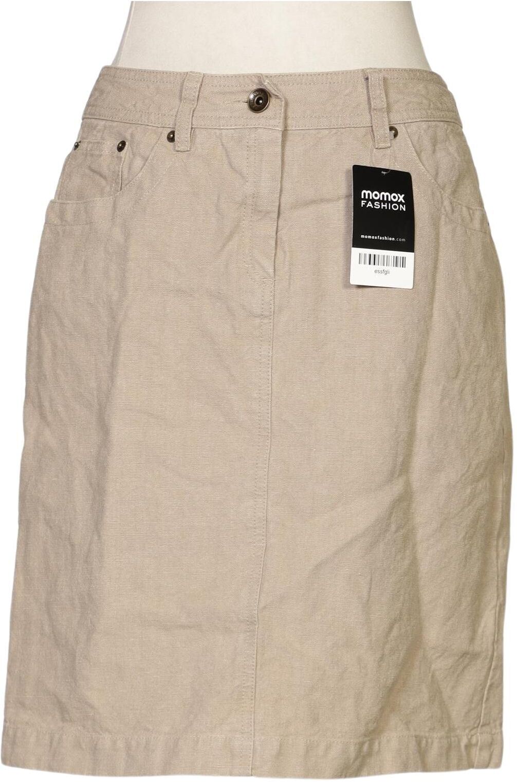hessnatur Damen Rock, Beige, Gr. EU 36, Hanf - Second Hand