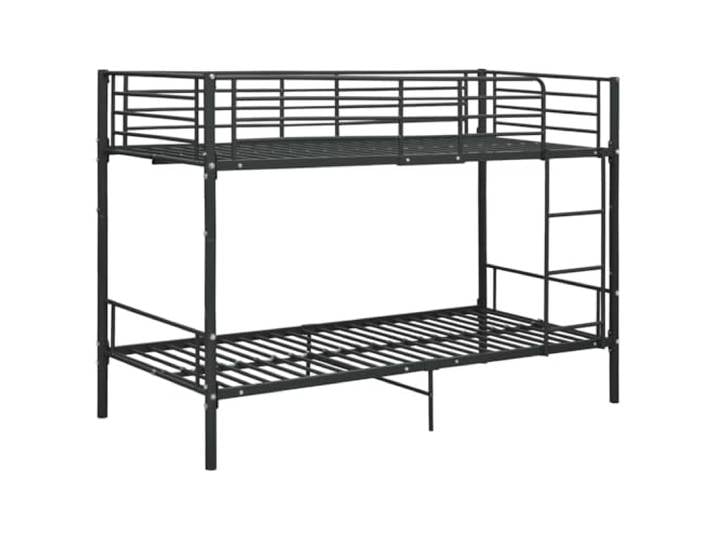 vidaXL Etagenbett Schwarz Metall 90×200 cm