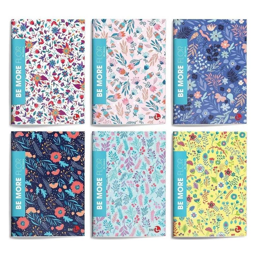 Interdruk Notizbuch A4/48K kariert Be More Flor (10 Stück) (A4, Kariert) (49018664)