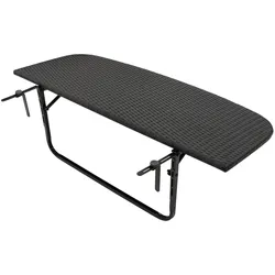 Balkonhängetisch Pula 60 x 40 cm - Balkonmöbel aus Stahl/Polyrattan - praktischer Hängetisch - Balkontisch für kleine Balkone