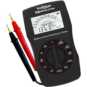 Kraftmax Batterietester XT1, für Rund- und Knopfzellen, LC-Display