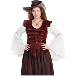 Metamorph Mittelalter Damenweste dunkelrot (XL)