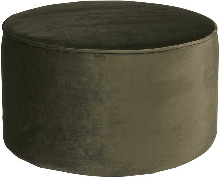 Pharao24.de Sitzhocker Pouf in Dunkelgrün Stoff modern