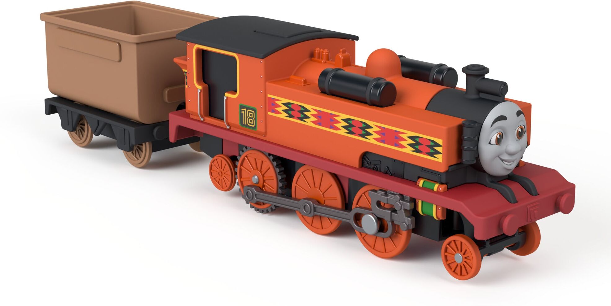 Fisher-Price Thomas & Friends Motorized Nia Engine with Tender - Battery-Powered Toy Train for Kids