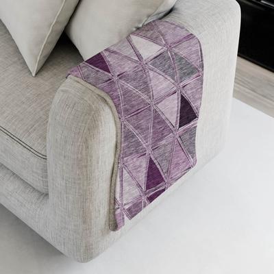 Addison Rugs Premium Machine Washable Modern Diamonds Sherpa Throw Blanket