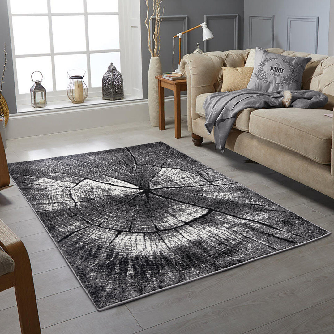 Alpen Home Hadleigh Abstract Area Rug Gray Rectangle 120 x 170 cm