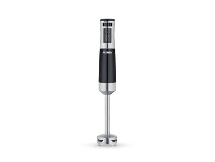 SEVERIN Mixeur plongeant 600 W\, Mixeur plongeur polyvalent\, Mixeur électrique avec pied en inox amovible pour préparation de soupes\, smoothies\, sorbets\, noir/inox\, SM3771