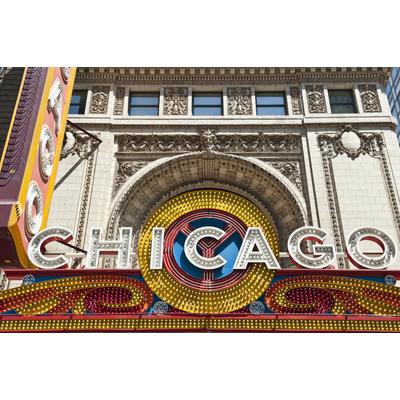 Fototapete PAPERMOON "CHICAGO-ALTSTADT NEW YORK LAS VESGAS VINTAGE SCHILD XXL", bunt, B:2,5m L:1,86m, Vlies, Tapeten