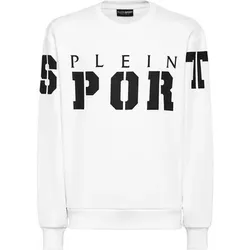 PLEIN SPORT Langarm-Sweatshirt, Größe XXL in Weiß 01