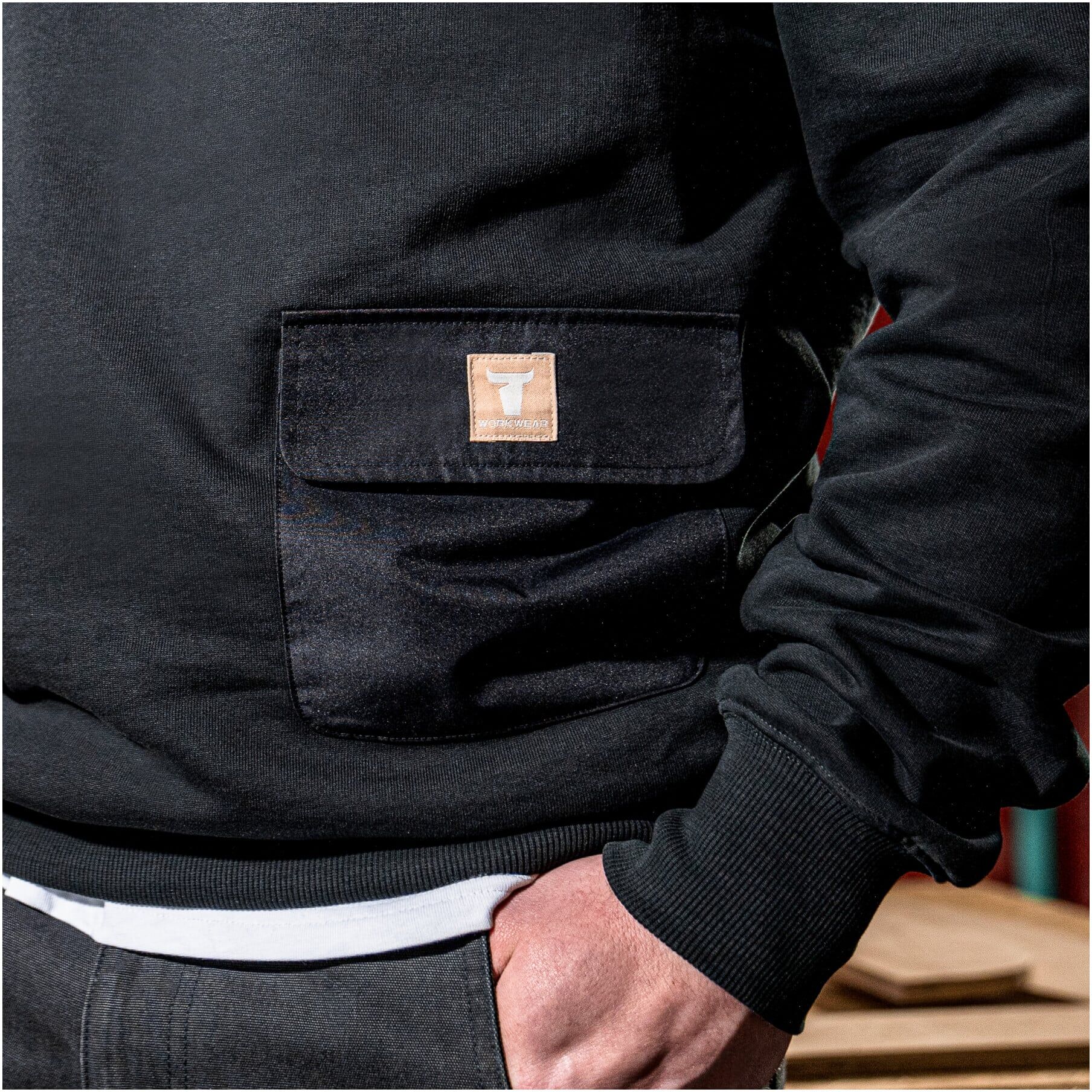STIER Heavy Hoodie Functional Pocket organic cotton M Black (906678)