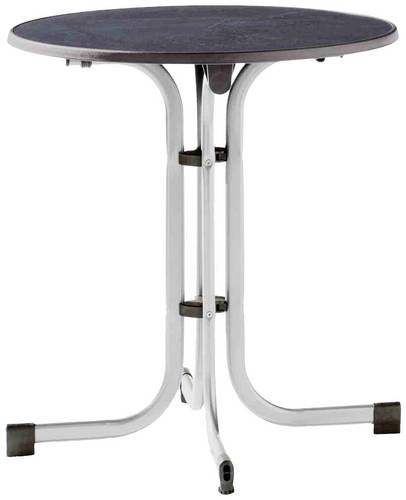 Sieger 207/A Boulevard-Klapptisch Mecalit Ø 70cm graphit, 4 Füße