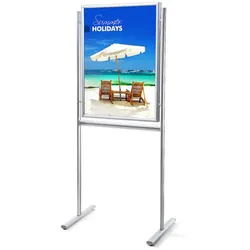 Showdown Displays Infoboard Gehrung 700x100mm doppelseitig