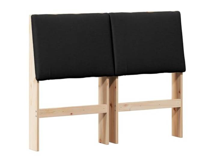Makastle Gepolstertes Kopfteil Schwarz 120 cm Kiefernholz Schaumstoffpolsterung