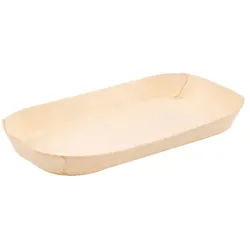 MONOUSO - Holz Backform Rechteckig 14,5x7x1,3cm (200 Stück)