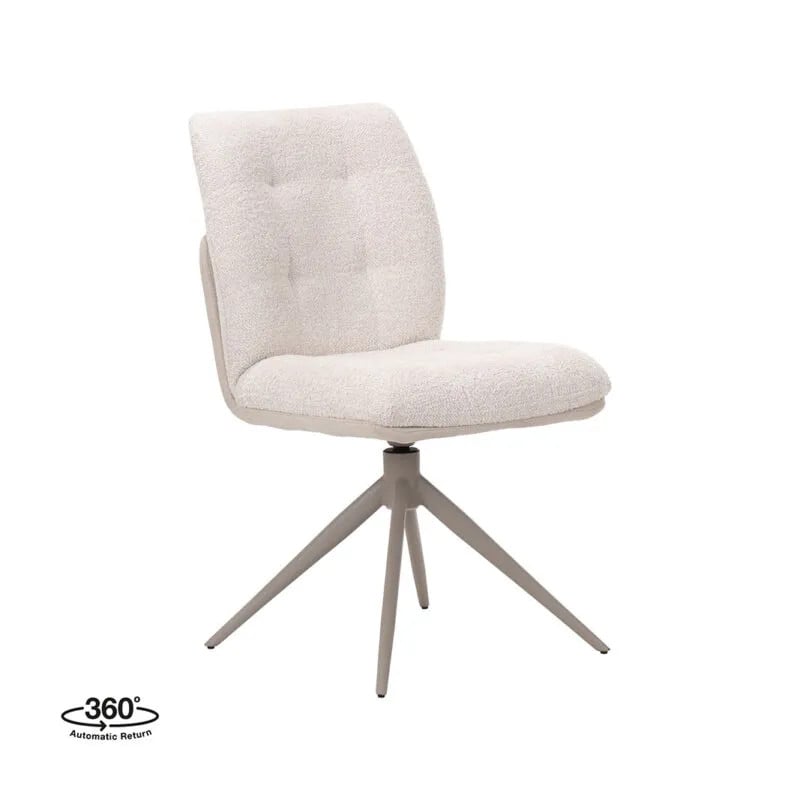 Label51 Eetkamerstoel No Way - Naturel - Taupe - Metaal