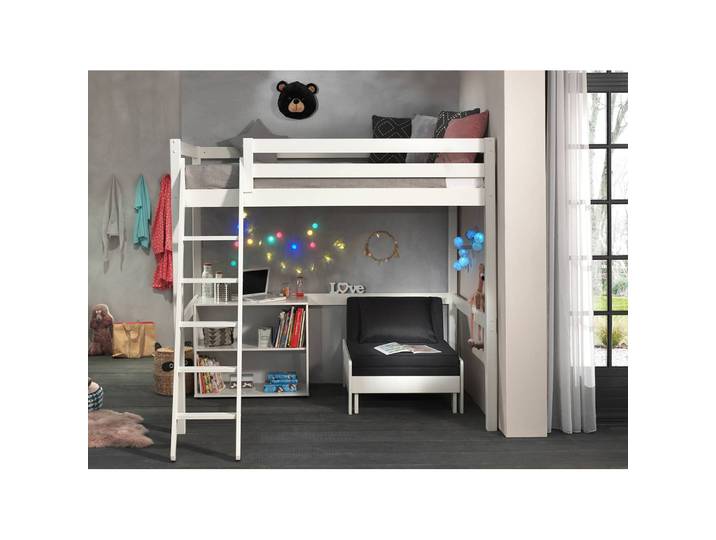 Hochbett V 3-teilig 140 x 200cm Weiß/Weiß