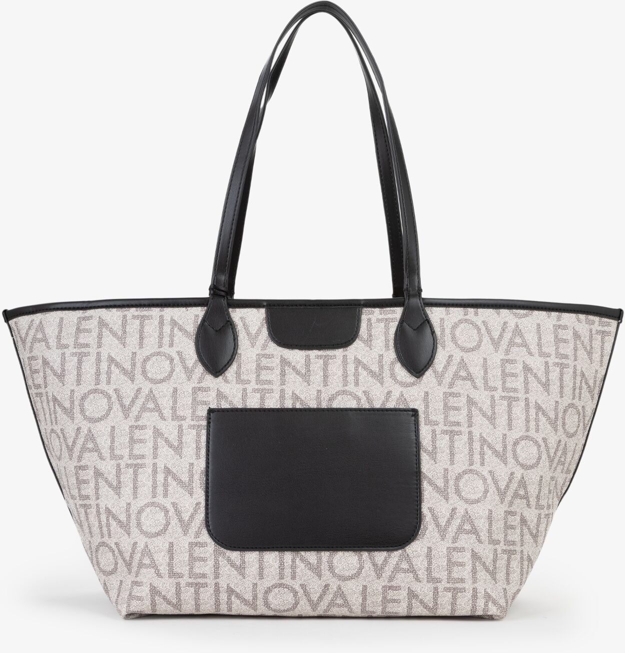 Shopper VALENTINO BAGS "REVERSE", Damen, Gr. B/H/T: 58cm x 28cm x 22cm, blau (azzur, multic), Lederimitat, Textil, Taschen Shopper, Damen Schultertasche, Handtasche mit Kontrastbesatz