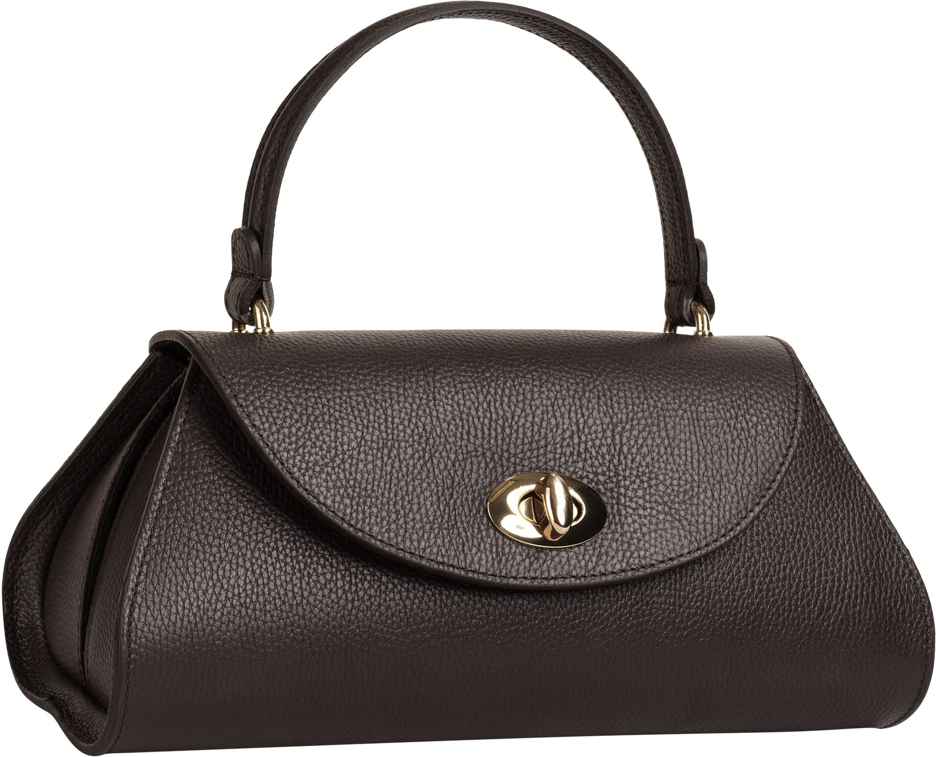 Henkeltasche FORTY "FORTY Damen LUNAVIVA echt Leder, Made in Italy", Damen, Gr. B/H/T: 32cm x 15cm x 14cm onesize, dunkelbraun, Leder, Taschen Henkeltasche, echt Leder, Made in Italy dunkelbraun B/H/T: 32cm x 15cm x 14cm onesize