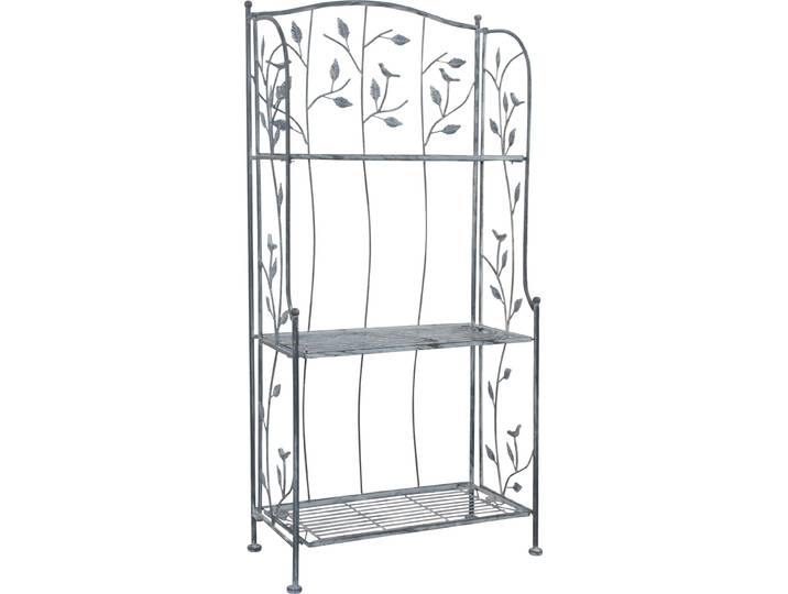 Standregal HOME AFFAIRE, grau, B:57cm H:125cm T:32cm, Metall, Regale, Standregal