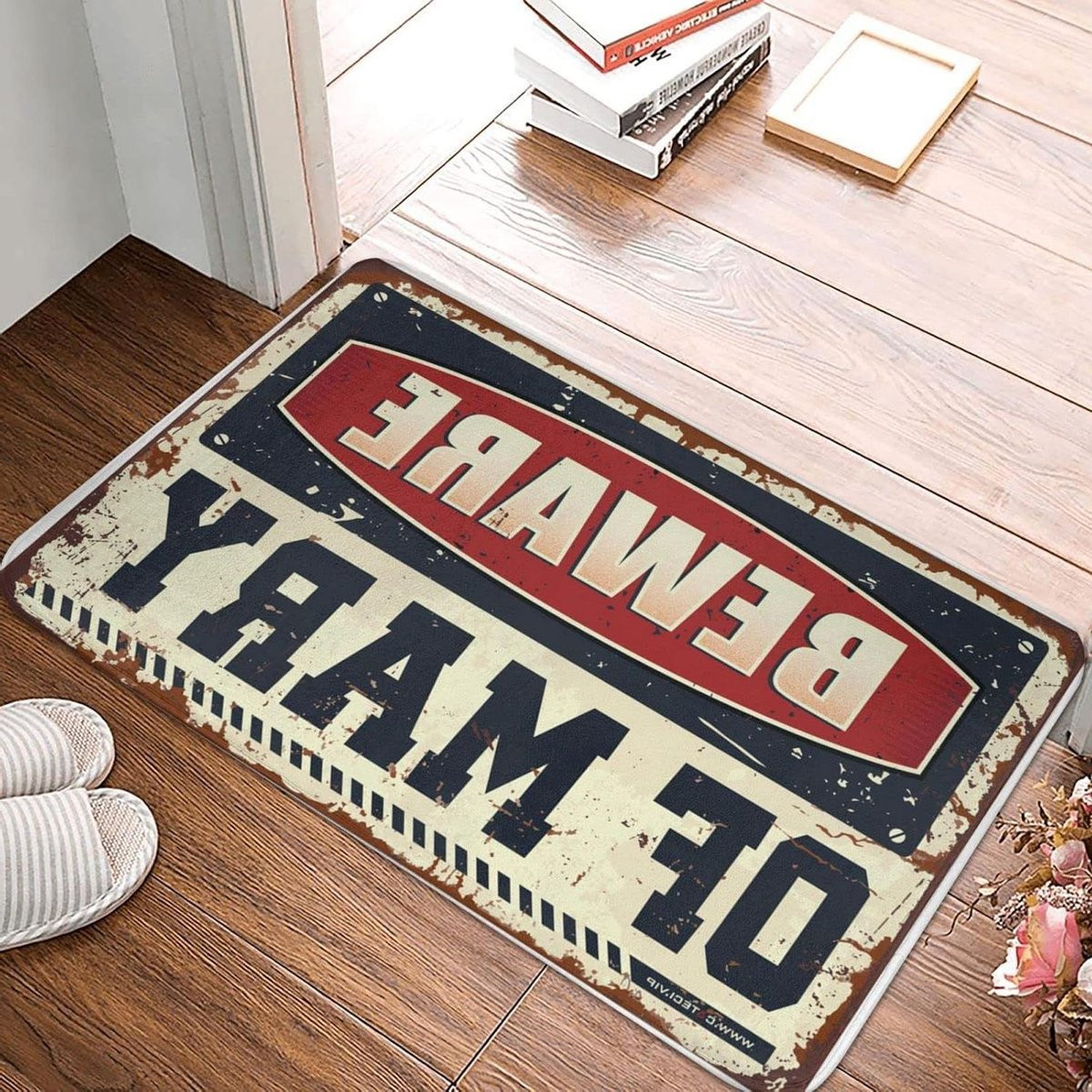 Multicolor Welkom mat herfst - Grappige deurmat met antislip rug - 65 x 90 cm