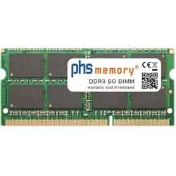 PHS-memory 4GB RAM Speicher für Asus VivoBook S550CM-CJ030H DDR3 SO DIMM 1600MHz (Asus VivoBook S550CM-CJ030H, 1 x 4GB), RAM Modellspezifisch, Schwarz
