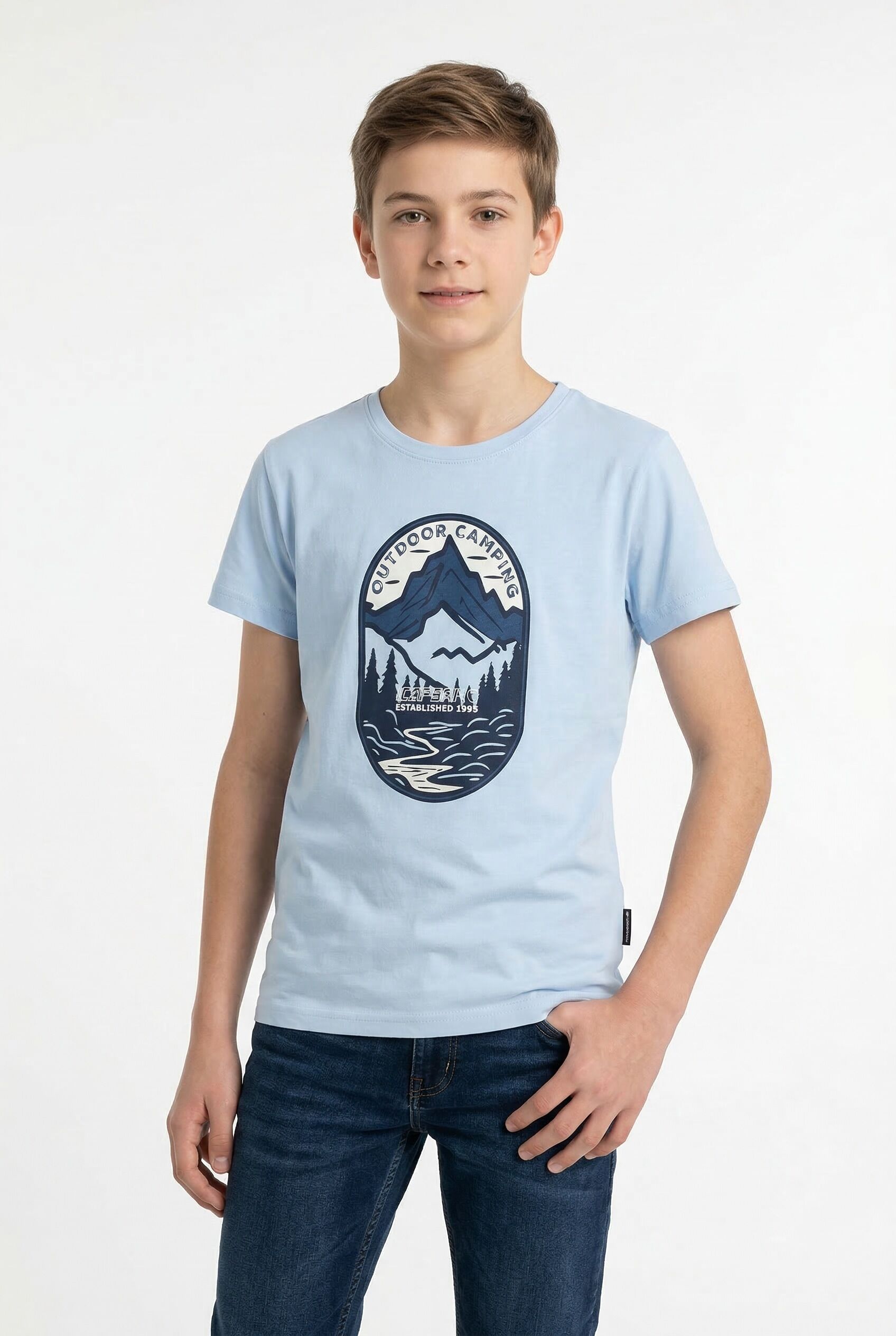 T-Shirt ICEPEAK "LEADVILLE JR", Mädchen, Gr. 128, blau, Obermaterial: 100% Baumwolle, Shirts T-Shirt, für Kinder und Jugendliche, aus Baumwolle blau 128