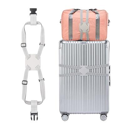 Gepäckgurte für Koffer, TSA-geprüft, Gepäcktaschen-Bungee für großes Gepäck, größenverstellbarer, elastischer Koffergurt, Flughafen-Reisezubehör mit Schnallen für Gepäckhandtasche