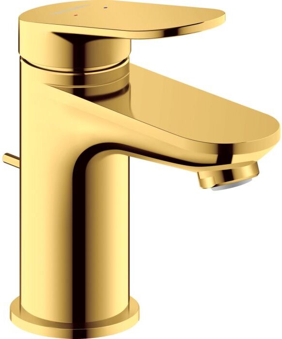 Duravit S Wave Waschtischarmatur WA1010001034 Ausladung 95mm, mit Zugstangen-Ablaufgarnitur, Gold poliert