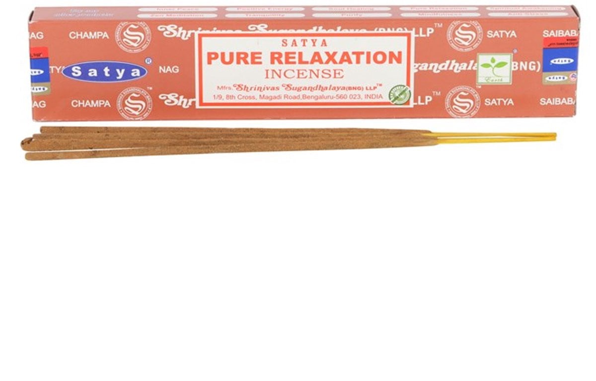 Satya Pure Relaxation Wierookset van 2 - Roos & Geranium - 2 x 15g