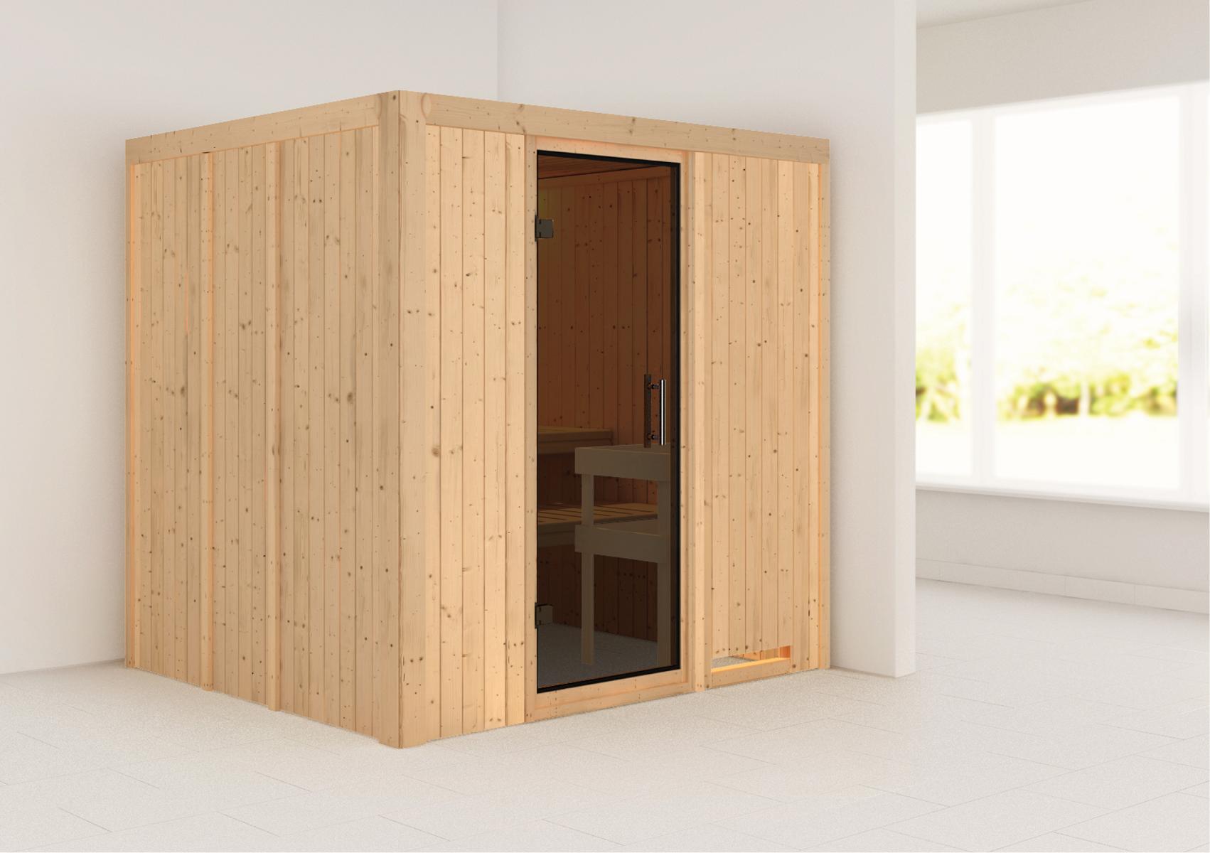 KARIBUHOLZT Sauna Daria Front o. Zub. graphitf. GGT 16880050