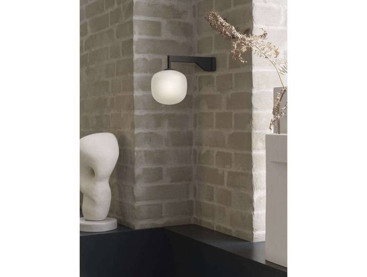 Rime Wandleuchte Grey - Muuto - Wohnzimmer - Glas