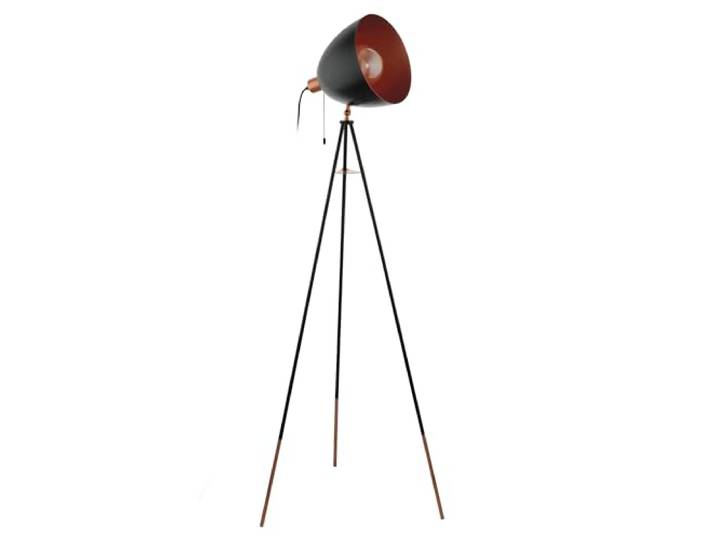 EGLO Driepoot staande lamp Chester, 1-pits vintage vloerlamp, staanlamp