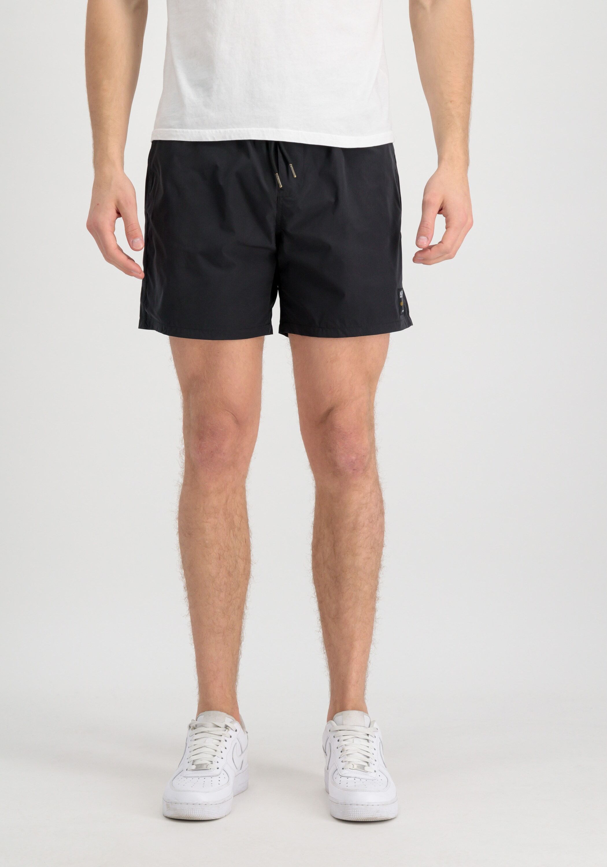 Sweatshorts ALPHA INDUSTRIES "Nylon Jogger Short", Herren, Gr. XL, Normalgrössen, schwarz, Obermaterial: 100% Polyester, Hosen Sweatshorts schwarz XL, Normalgrössen