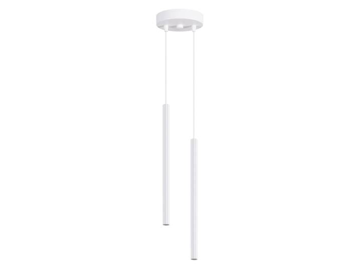 Lampe suspendue acier blanc h 118 cm