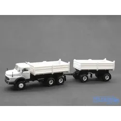 Scaletrucks Bausatz Rundhauber mit Meiller Anhänger weiß ST-0524