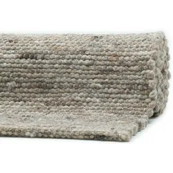 THEKO Handwebteppich Alpen UNI brown multi 190 x 250 cm