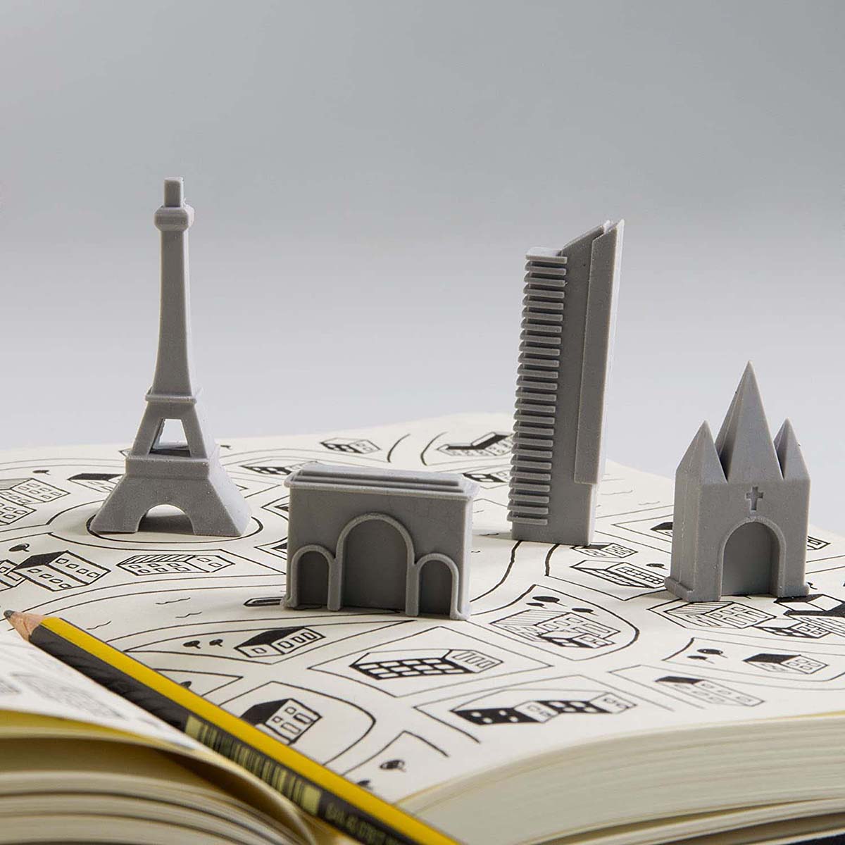 Suddgummin Paris-byggnader