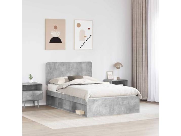 KTHLBRH Bettgestell Kiefer massiv 120 x 190 cm Modernes rechteckiges Design, robuster Rahmen, geeignet für jedes Zimmer