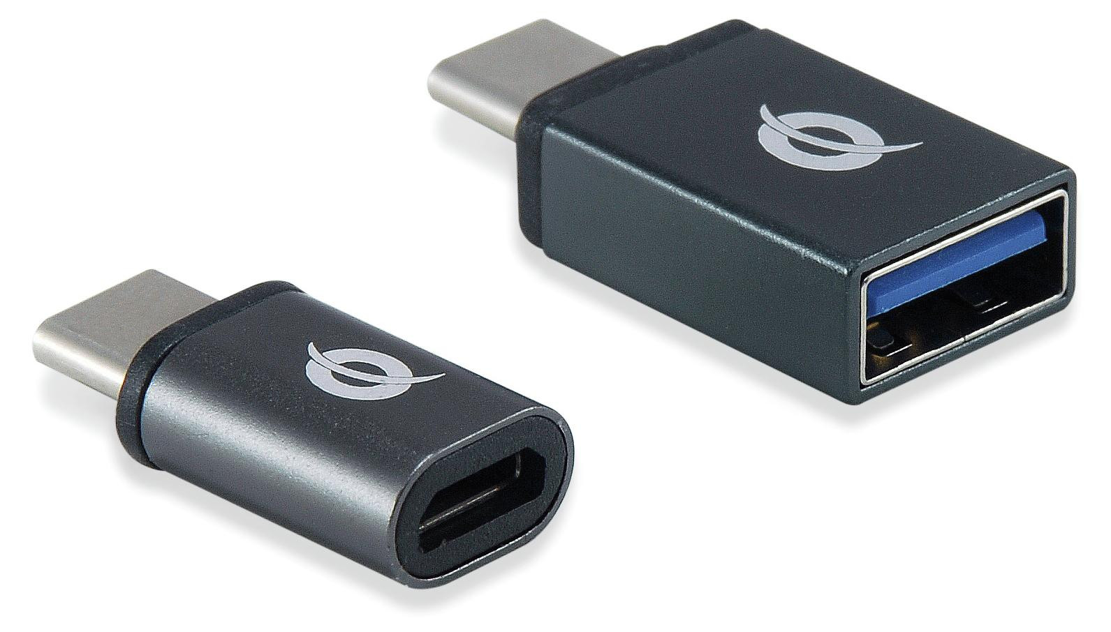 Conceptronic DONN04G Adapter USB-C naar USB 3.0 en Micro USB, 2-pack