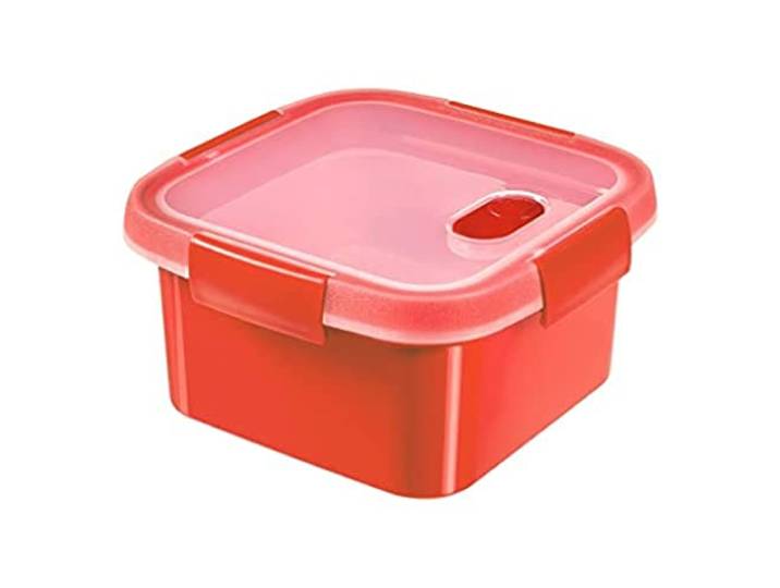 CURVER 249954 Opbergdoos, magnetronstomen, vierkant, 1,1 l, gerecycled (Smart Eco serie), kunststof, 1 liter