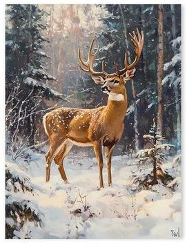 Uplift Picks Vintage Red Truck Christmas Canvas Nordic Winter Snow Scene Wall Art Decor 04 30x40 Cm