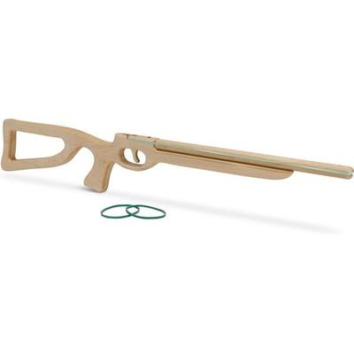 BestSaller 1241 - Kinder-Gewehr mit Funktion, Wettkampf, 62cm, Erle (schießt Gummis), Holz-Gewehr