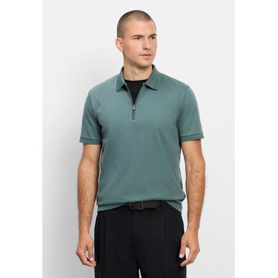 Poloshirt OLYMP "OLYMP Casual Wirk, Polo", Herren, Gr. XS, grün, 100% Baumwolle, Shirts
