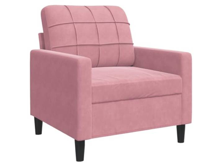 Coespram Sessel Samt Gepolstert, Moderner Loungesessel 77x77x80cm, Rosa Gemütlicher Polstersessel mit Schaumstoffpolsterung für Schlafzimmer oder Leseecke, stilvoll und standfest gestaltet.