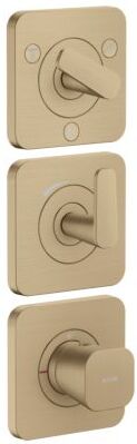 Hansgrohe Axor Citterio C Thermostatmodul 380/120, 49710140 ohne Struktur, brushed bronze, Unterputz, mit Rosetten