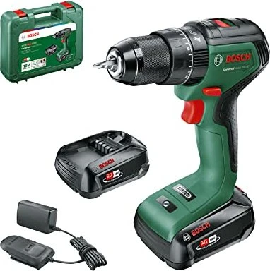 BOSCH Akku-Schlagbohrer UniversalImpact 18 V-60, Koffer 0.603.9D7.102 (2 × 2 Ah)