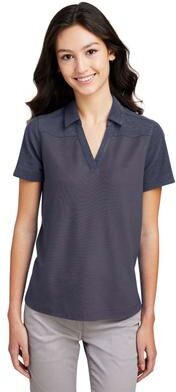 CORE365 CE112CW Women's Fusion ChromaSoft Colorblock Polo Shirt in Classic Navy Blue/Classic Blue Heather size XL   Polyester