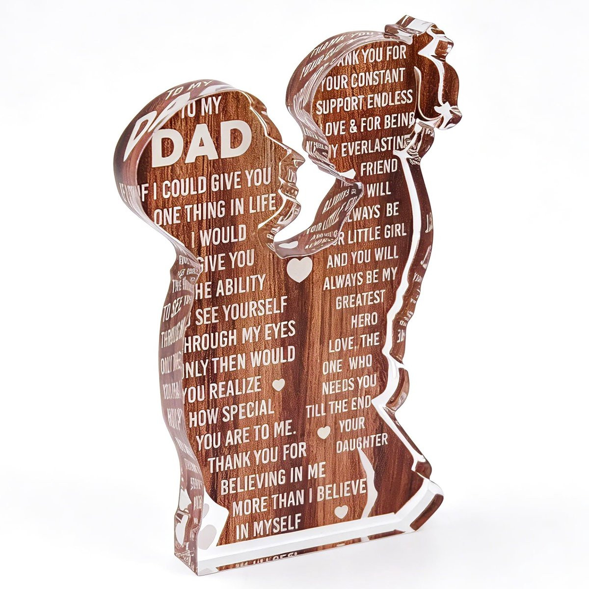 Solidchoice Acryl Plaquette Cadeau voor Vader
